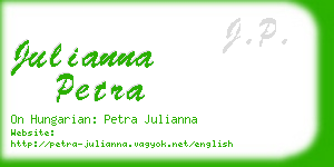 julianna petra business card
